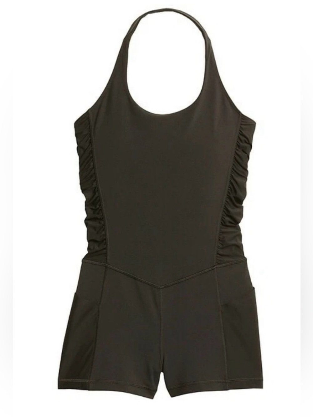 NWT Athleta Mesh Me Up Romper one piece Small Black